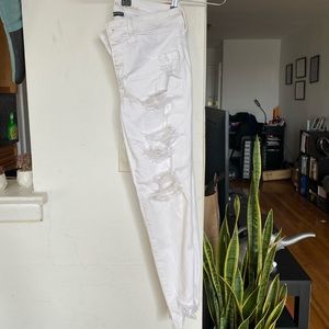 White American Eagle Distressed Denim